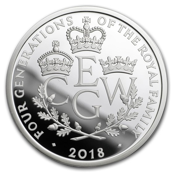 2018 Great Britain £5 Proof Silver Four Generations Piedfort 2018 Great Britain £5 Proof Silver Four Generations Piedfort